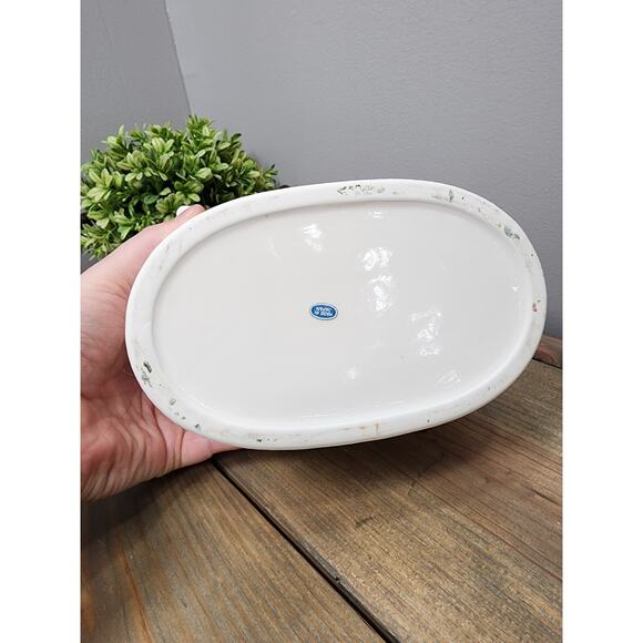 Vintage Ceramic lidded Duck on a Basket Soup Tureen Gravy Boat with ladle - Picture 6 of 10